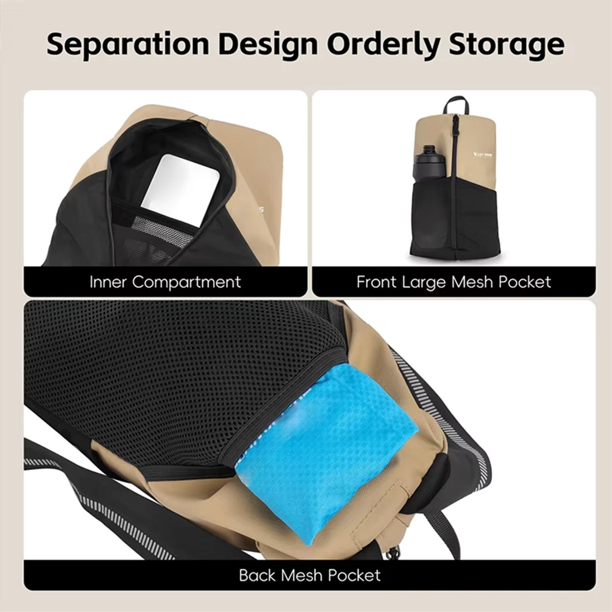 Hiking Backpack Waterproof - A61P Cycling Backpack Large Capacity Waterproof