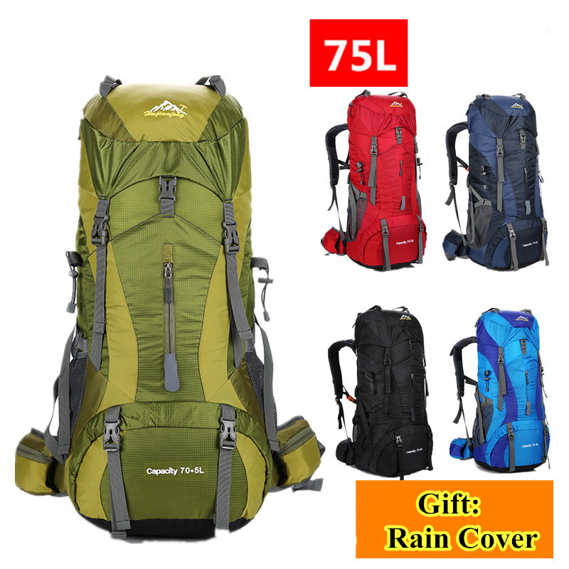 Rain Cover Backpack - 75L Men Women Outdoor Hiking Travel