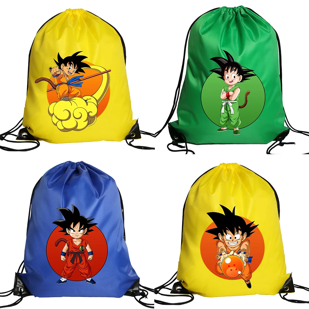 Drawstring Gym Bag - Dragons Ball Polyester Drawstring Bag Son