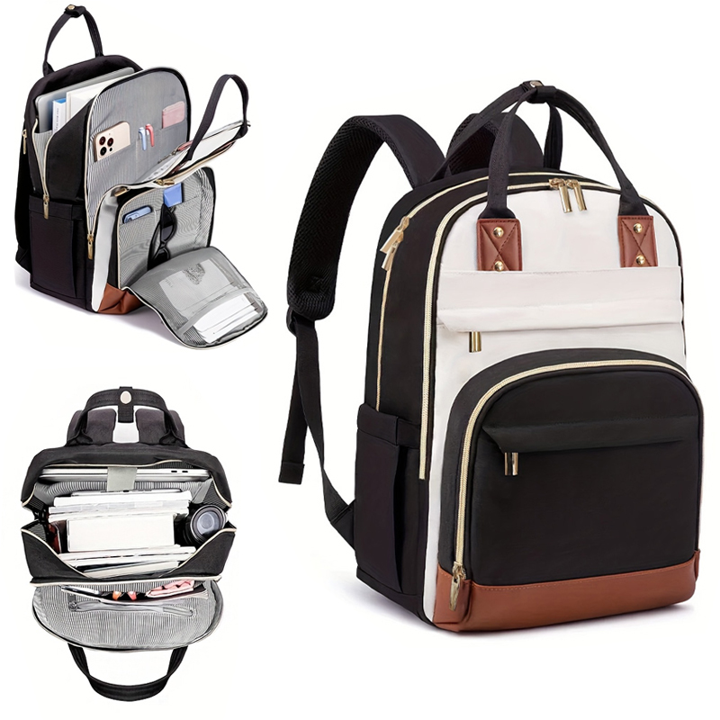 Canvas Backpack Casual - Airline designed adjustable shoulder strap women's