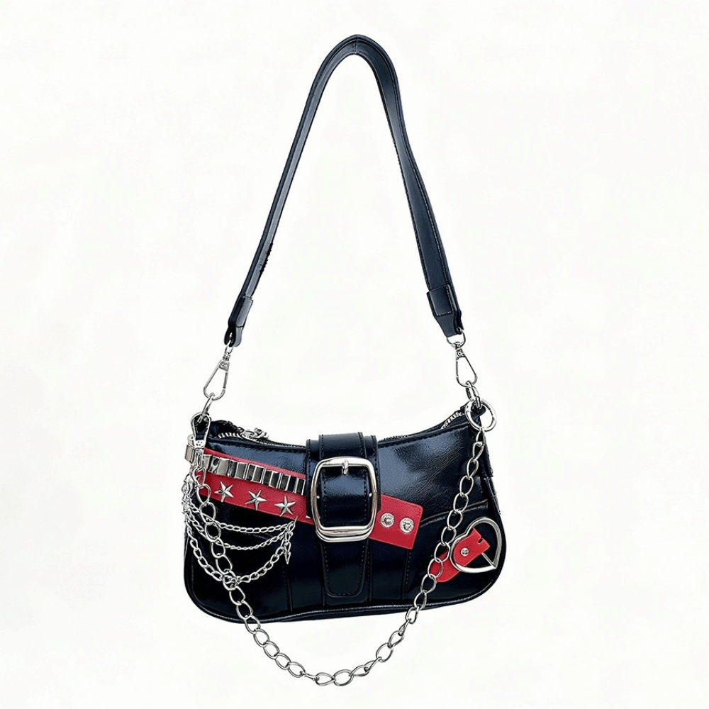 Leather Backpack Vintage - Vintage Y2K Shoulder Bag PU Leather