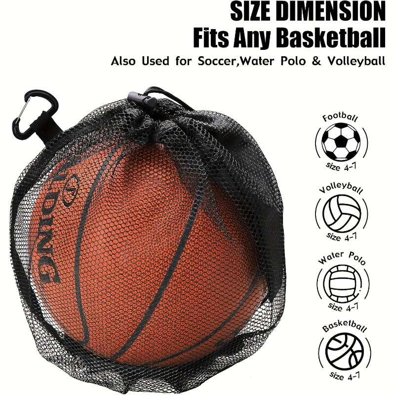 Drawstring Gym Bag - Compact Portable Basketball Drawstring Mesh Bag