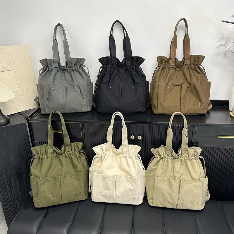 Drawstring Gym Bag - Large Capacity Drawstring Underarm Handbag Nylon