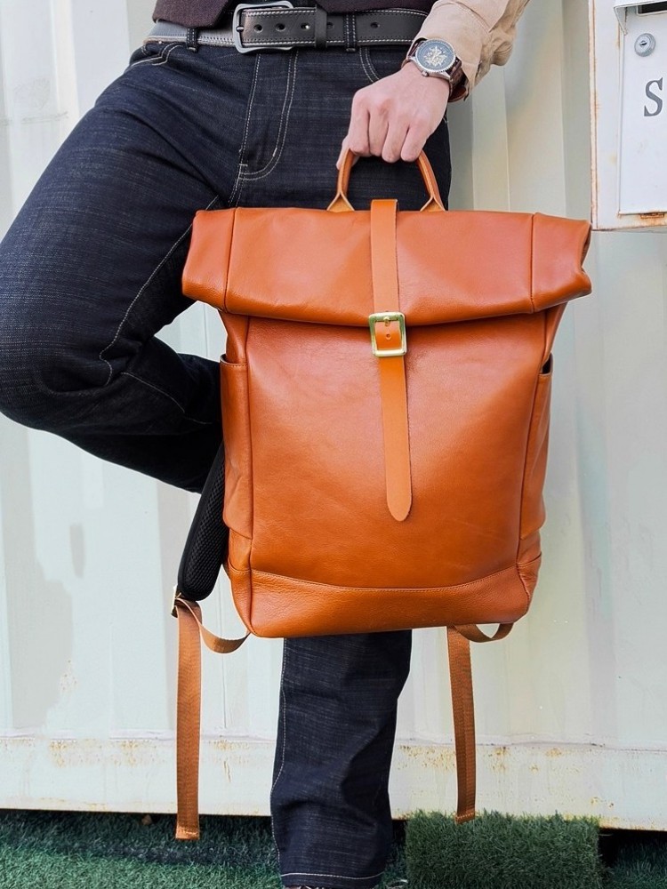 Large Capacity Mens Genuine Le - огляд і ціна Leather Backpack Vintage