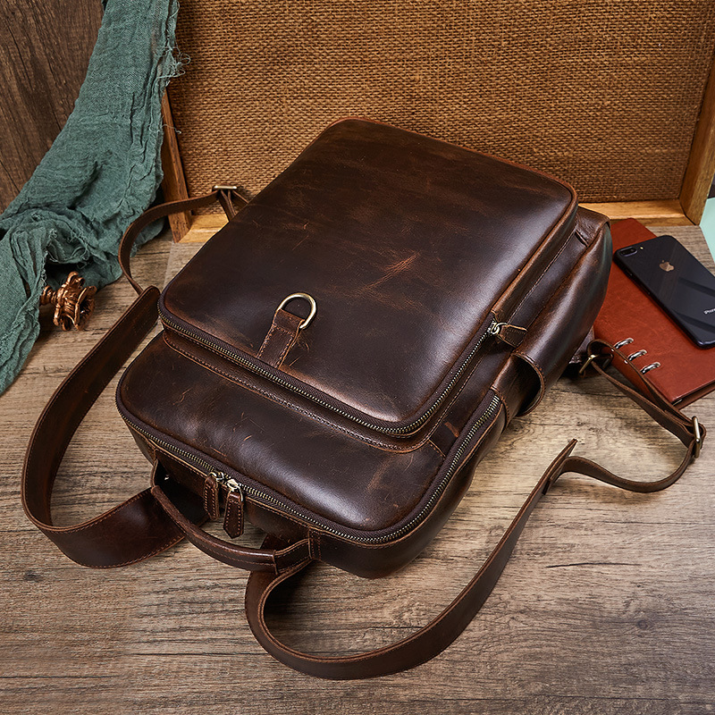 Men's Top Grain Waxed Leather  - огляд і ціна Leather Backpack Vintage