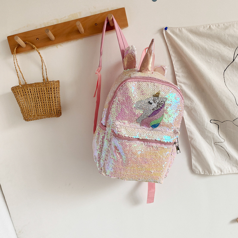 Sequin Unicorn Backpack Pink S - огляд і ціна Fashion Backpack Women