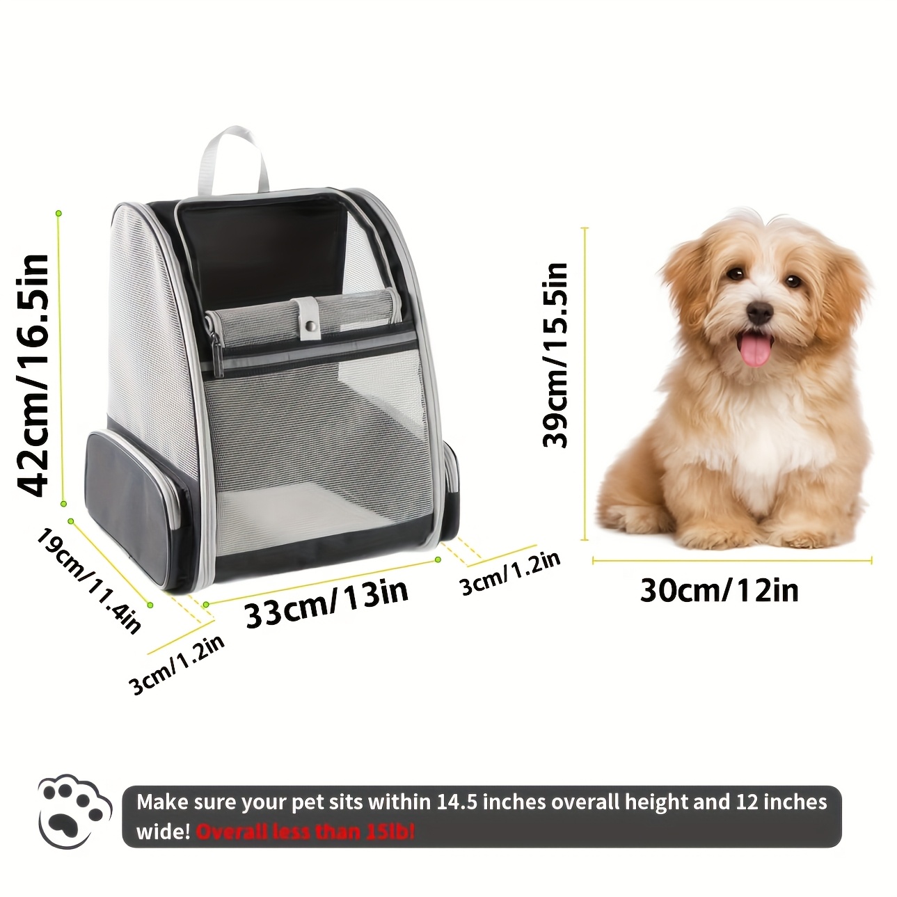 A foldable ventilated pet back - огляд і ціна Foldable Backpack Small