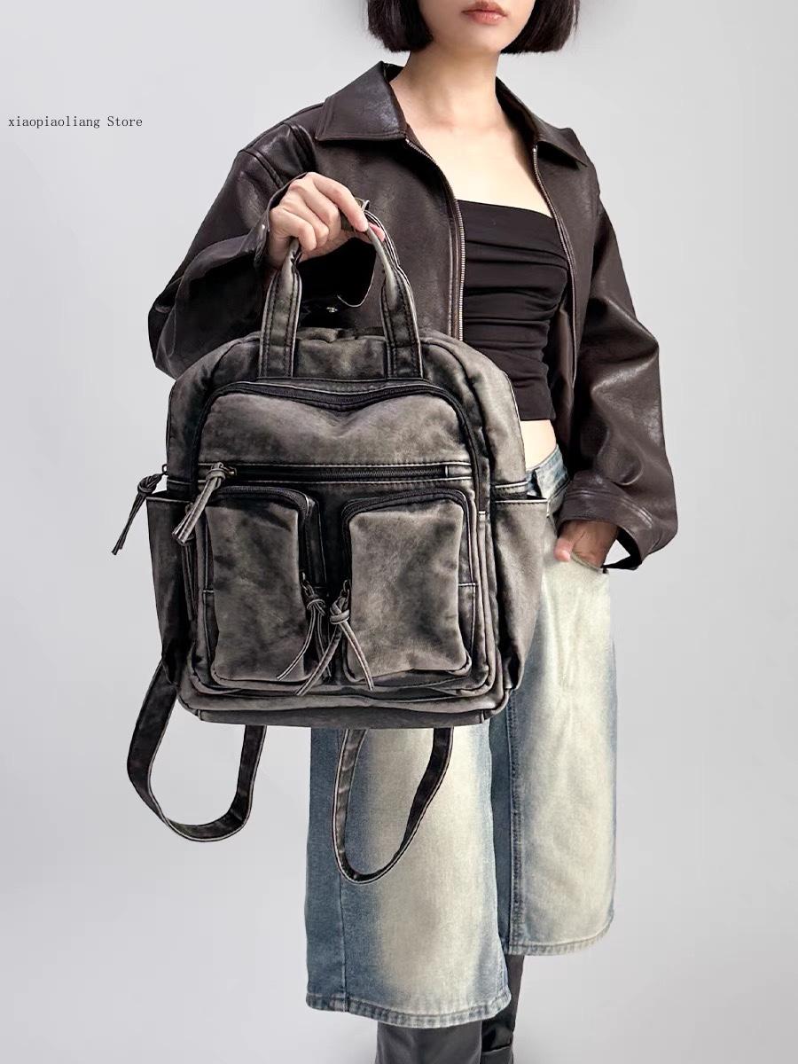 Luxury Soft Washed Pu Leather  - огляд і ціна Leather Backpack Vintage