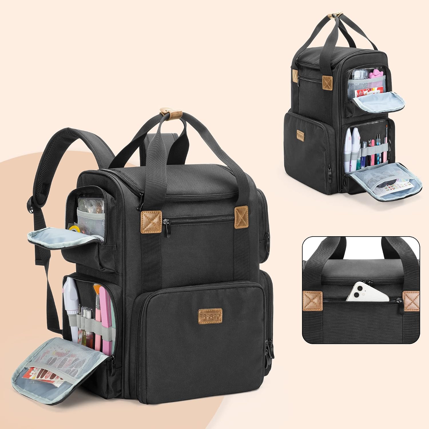 Nail Polish Backpack Holds 70  - огляд і ціна Laptop Sleeve Removable