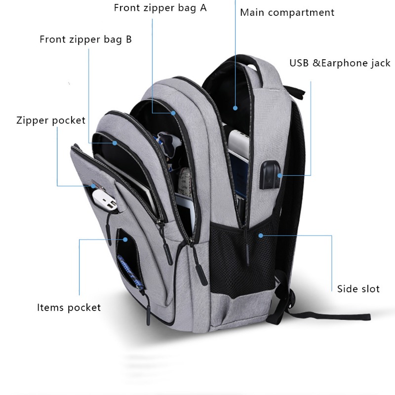 Large Capacity Backpack Men La - огляд і ціна Laptop Backpack 15.6