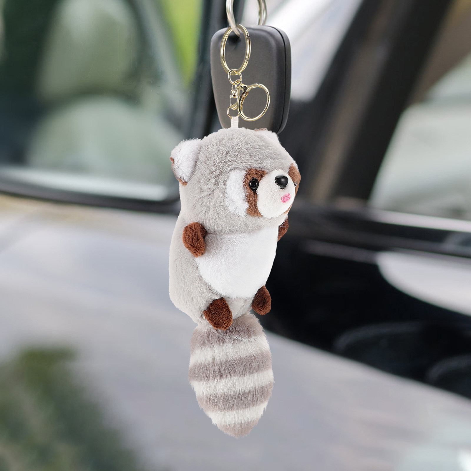 Raccoon Keychains Soft Stuffed - огляд і ціна Mini Backpack Purse
