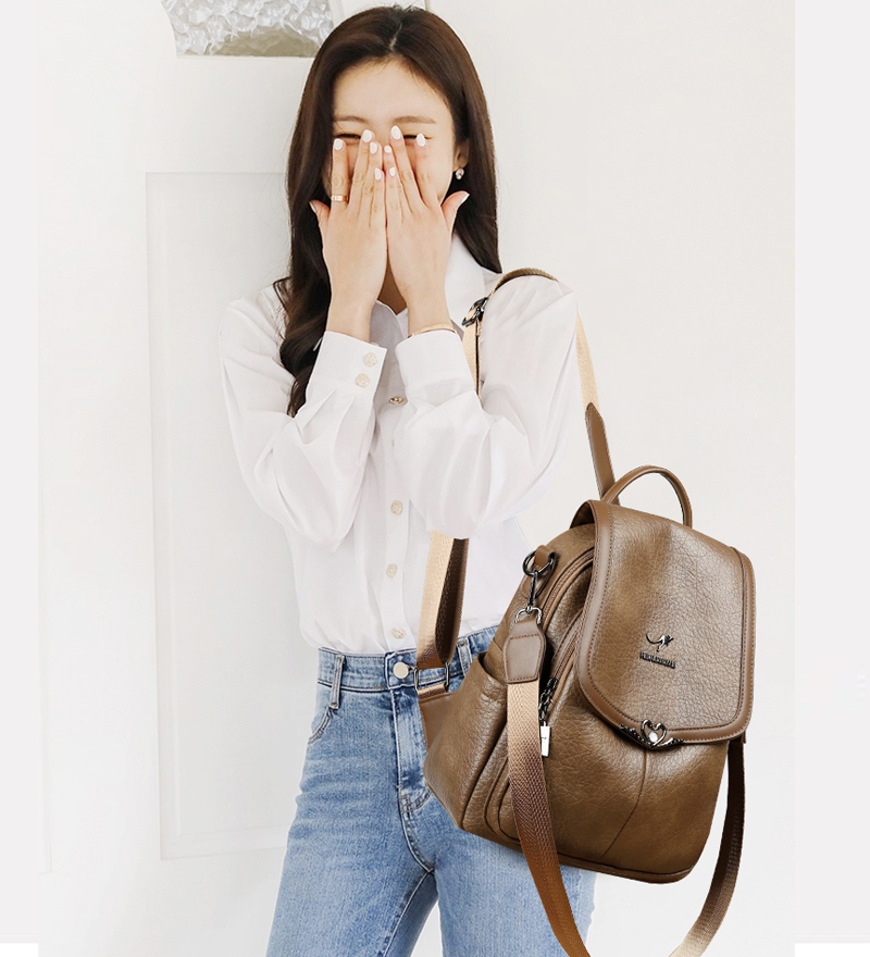 2026 new Ladies Bookbag Rucksa - огляд і ціна Leather Backpack Vintage