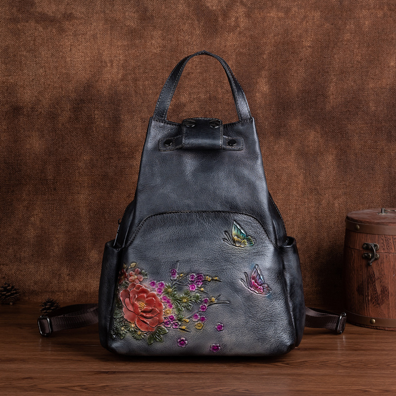 Johnature Genuine Leather Embo - огляд і ціна Leather Backpack Vintage