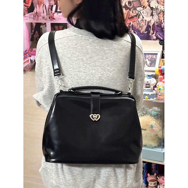 Vintage Black Y2k Mochila Wome - огляд і ціна Leather Backpack Vintage