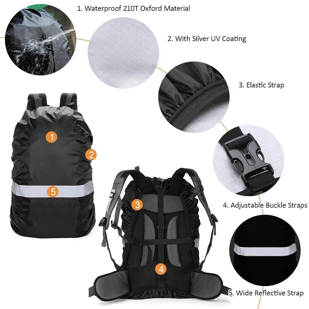1Pcs Upgraded Waterproof Backp - огляд і ціна Rain Cover Backpack