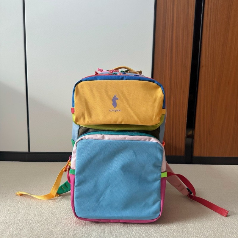 Dopamine Color Block Backpack  - огляд і ціна Canvas Backpack Casual
