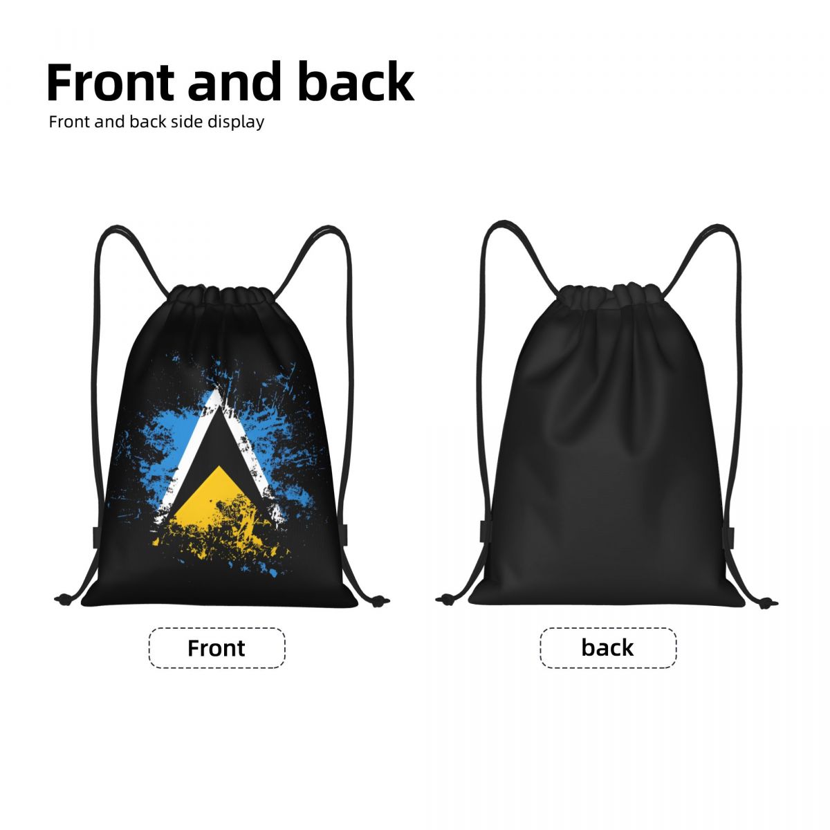 Saint Lucia Country Flag Water - огляд і ціна Drawstring Gym Bag