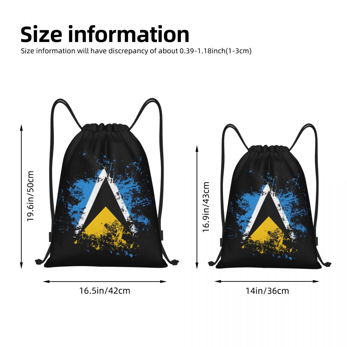 Saint Lucia Country Flag Water - огляд і ціна Drawstring Gym Bag