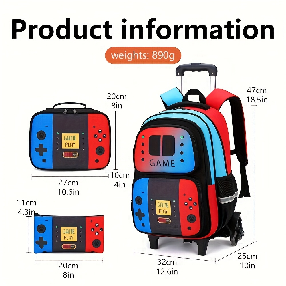 3PCS Kids Rolling Backpack for - огляд і ціна School Backpack Teen