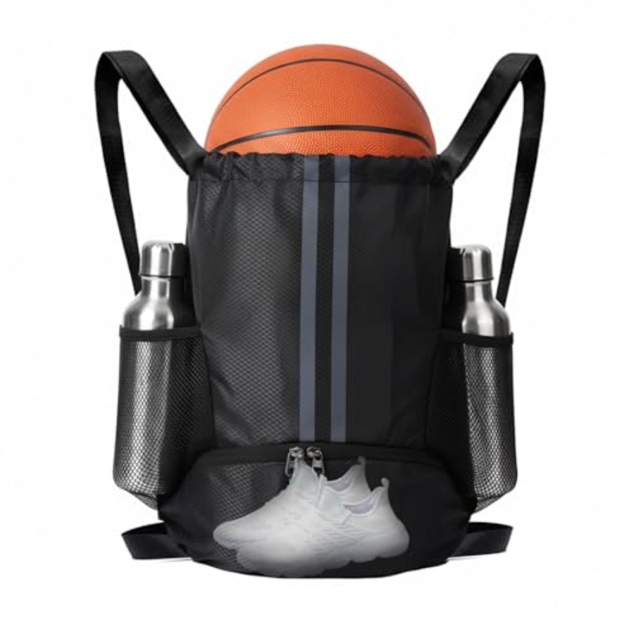 Sports Drawstring Backpack wit - огляд і ціна Drawstring Gym Bag