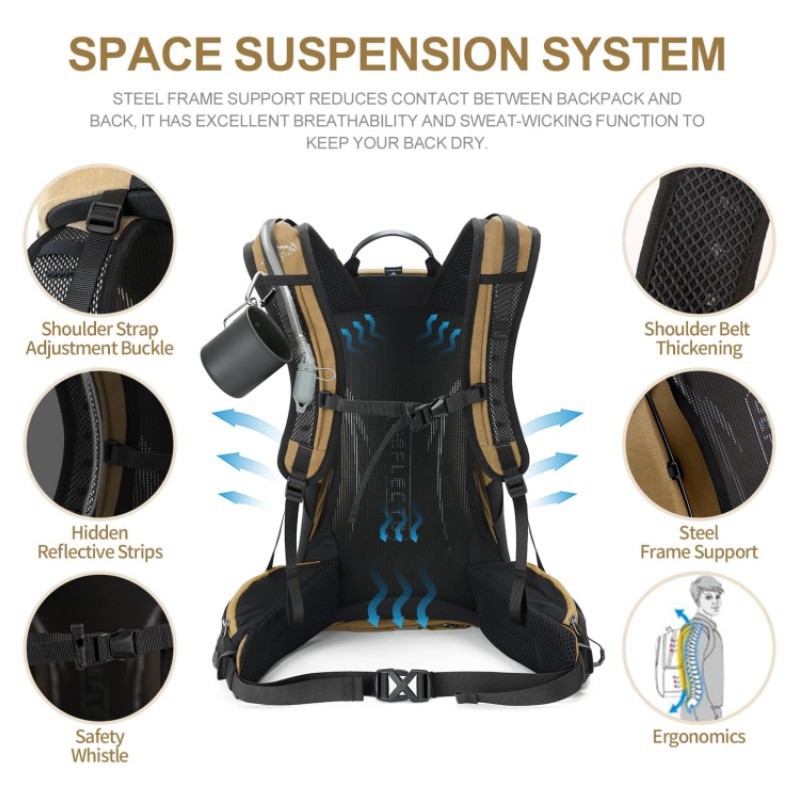 Large Waterproof Tear-Resistan - огляд і ціна Hiking Backpack Waterproof