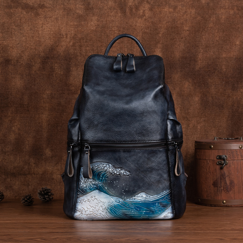 Genuine Real Soft Leather Wome - огляд і ціна Leather Backpack Vintage