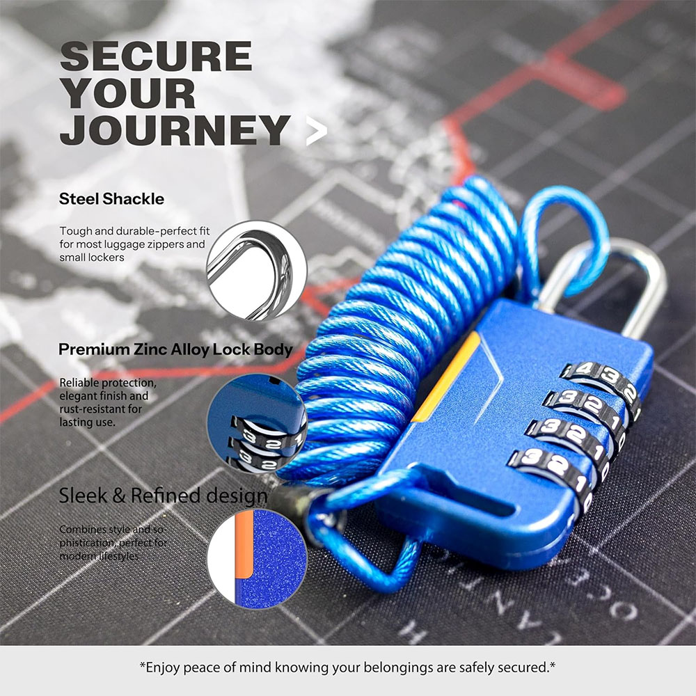 4 Digit Combination Padlock wi - огляд і ціна Travel Backpack Anti Theft