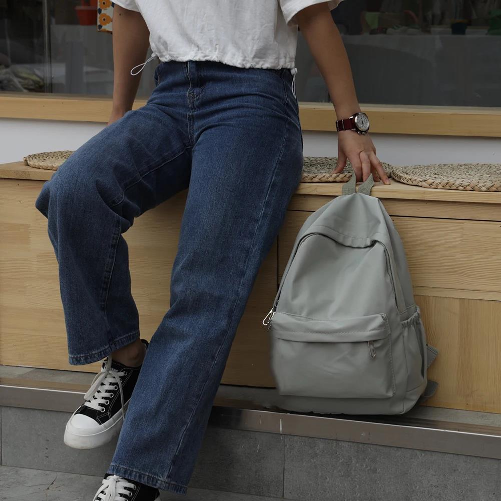 Solid Color Nylon Preppy Backp - огляд і ціна School Backpack Teen