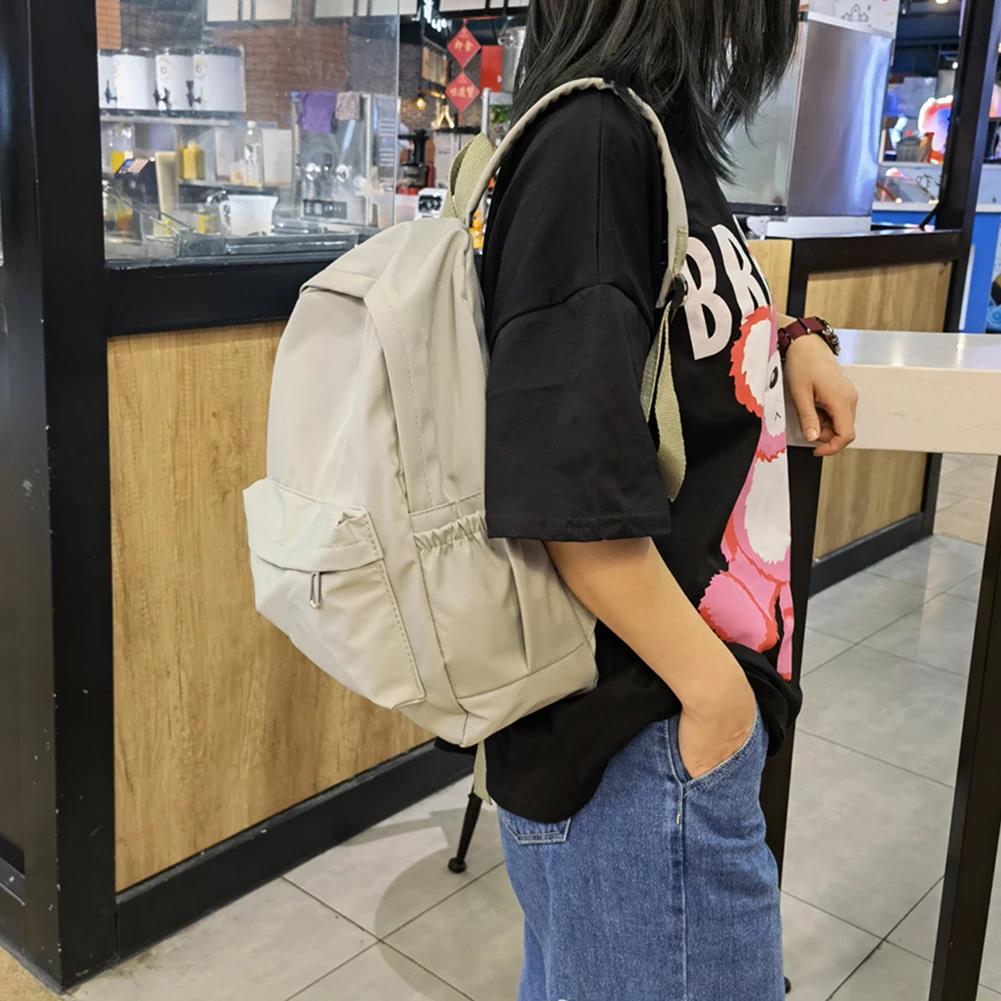 Solid Color Nylon Preppy Backp - огляд і ціна School Backpack Teen
